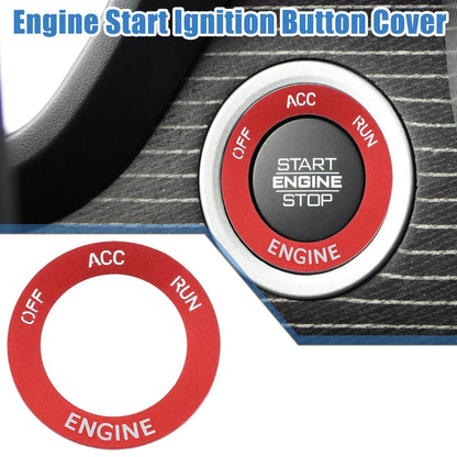Engine Start Button Sticker for Dodge Challenger 2015-2024 Aluminum Red