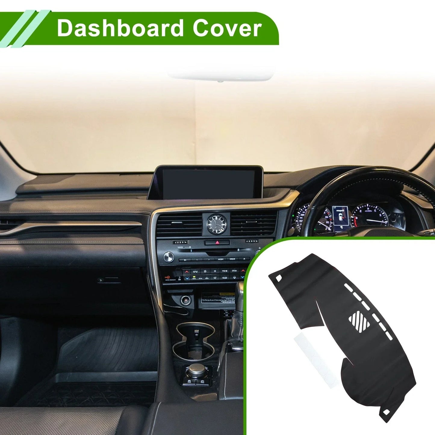 Dashboard Cover for LEXUS RX 350 2010-2015 Dash Mat Carpet Black Red