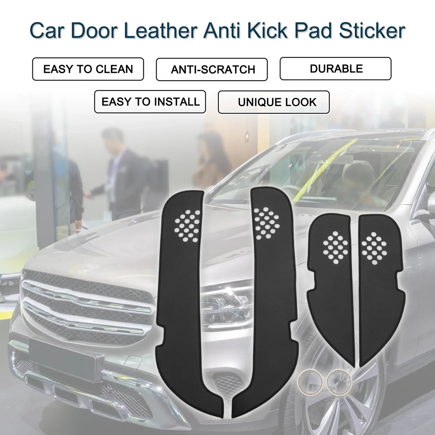 Car Door Leather Anti Kick Pad Sticker for Mercedes-Benz GL350 (2017)