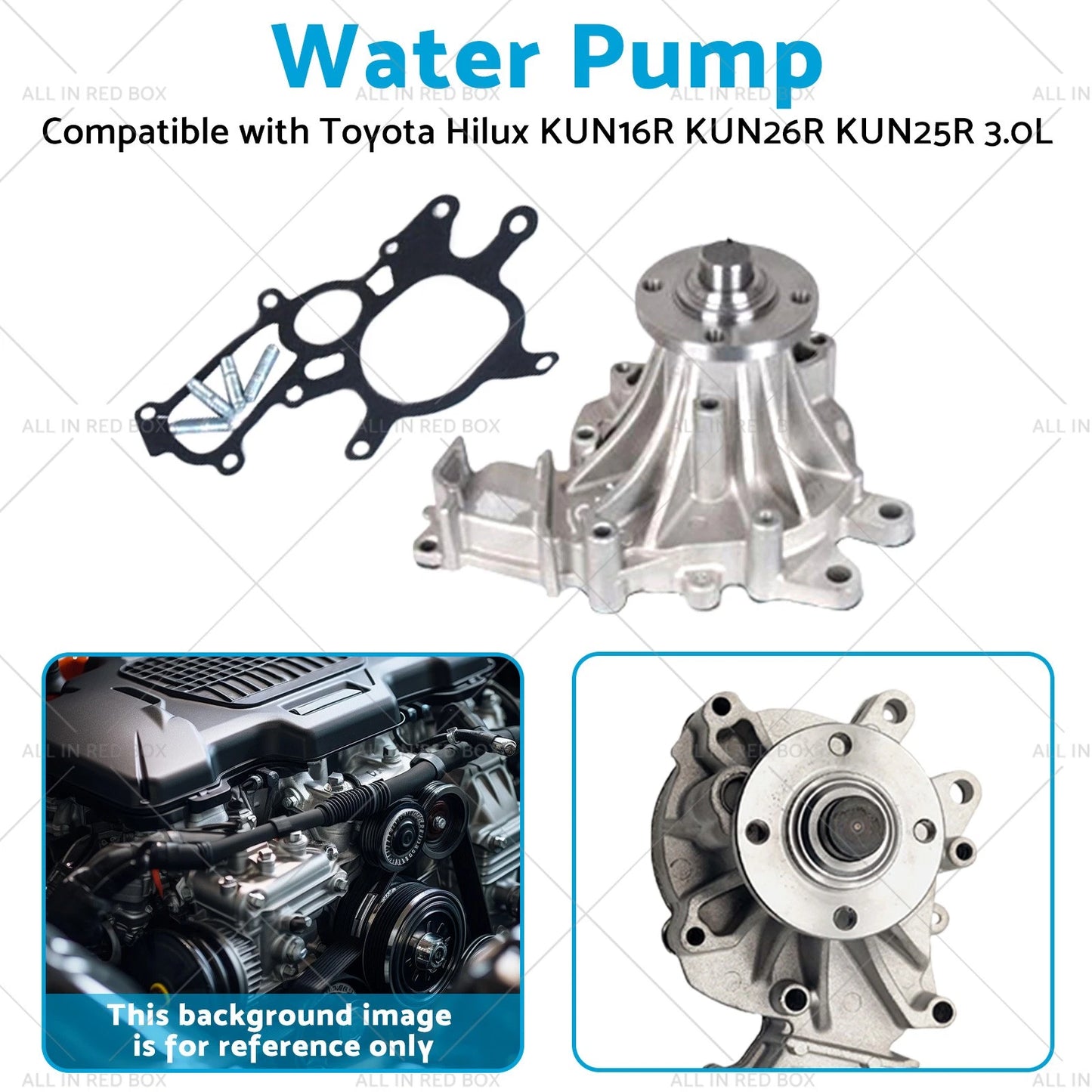 Water Pump for Toyota Hilux KUN16R KUN26R KUN25R 3.0L (2005-2013)