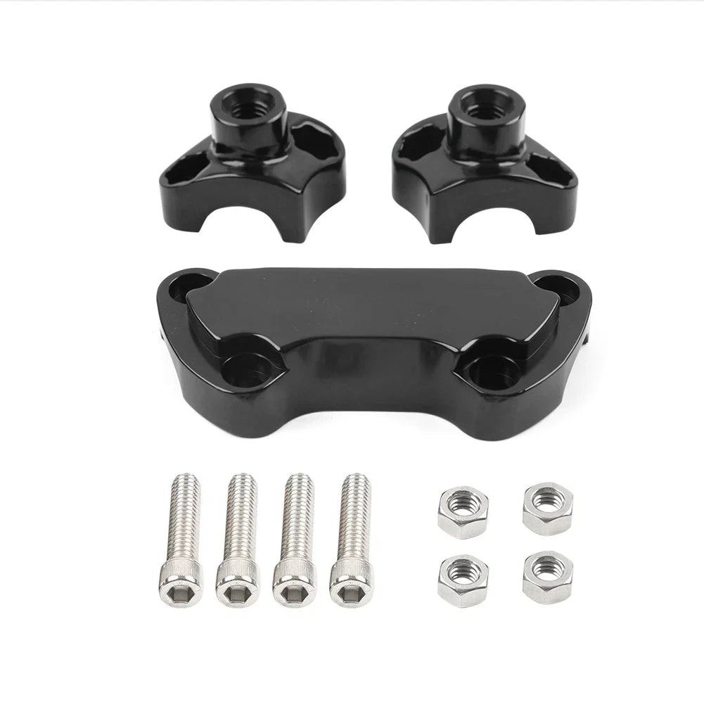 2" Handlebar Risers & Top Clamps for Harley Dyna, Softail, Sportster