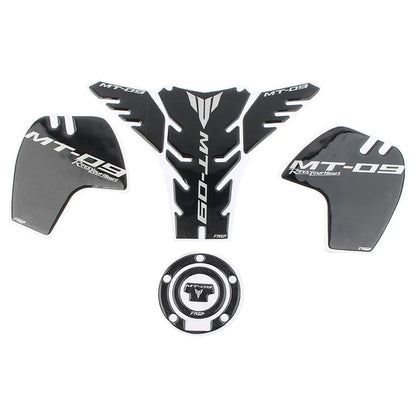3D Carbon Fiber Tank Pad Traction Decal for Yamaha MT-09 (2014-2023)