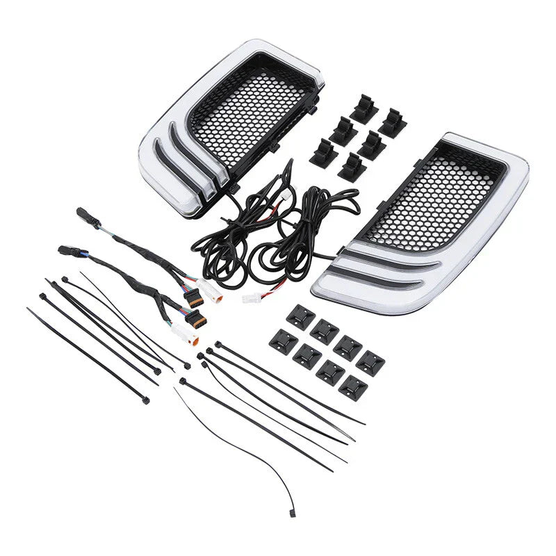 LED Fairing Lower Grills with Turn Signal Lights for Harley Road Glide (2014-2024)
