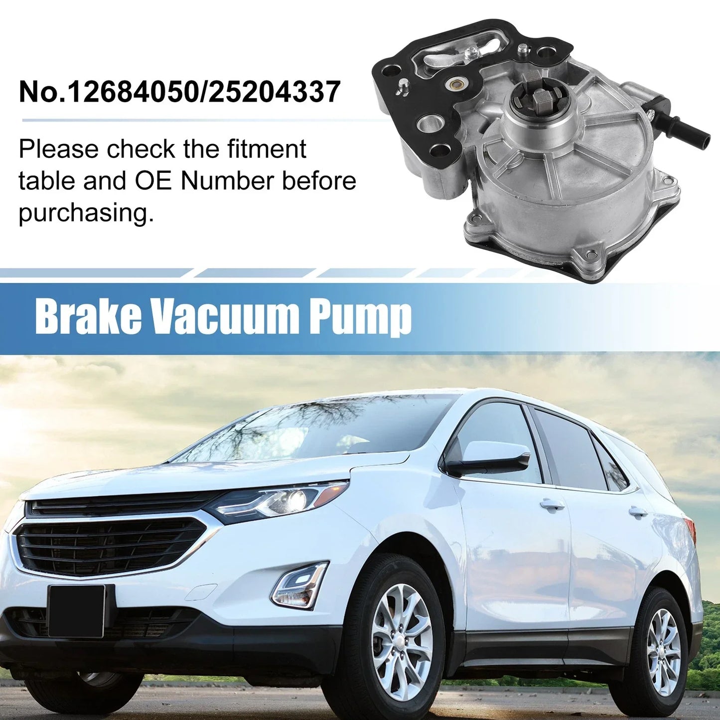 Brake Vacuum Pump for Chevy Cruze Malibu Equinox 1.5L (2015-2018)