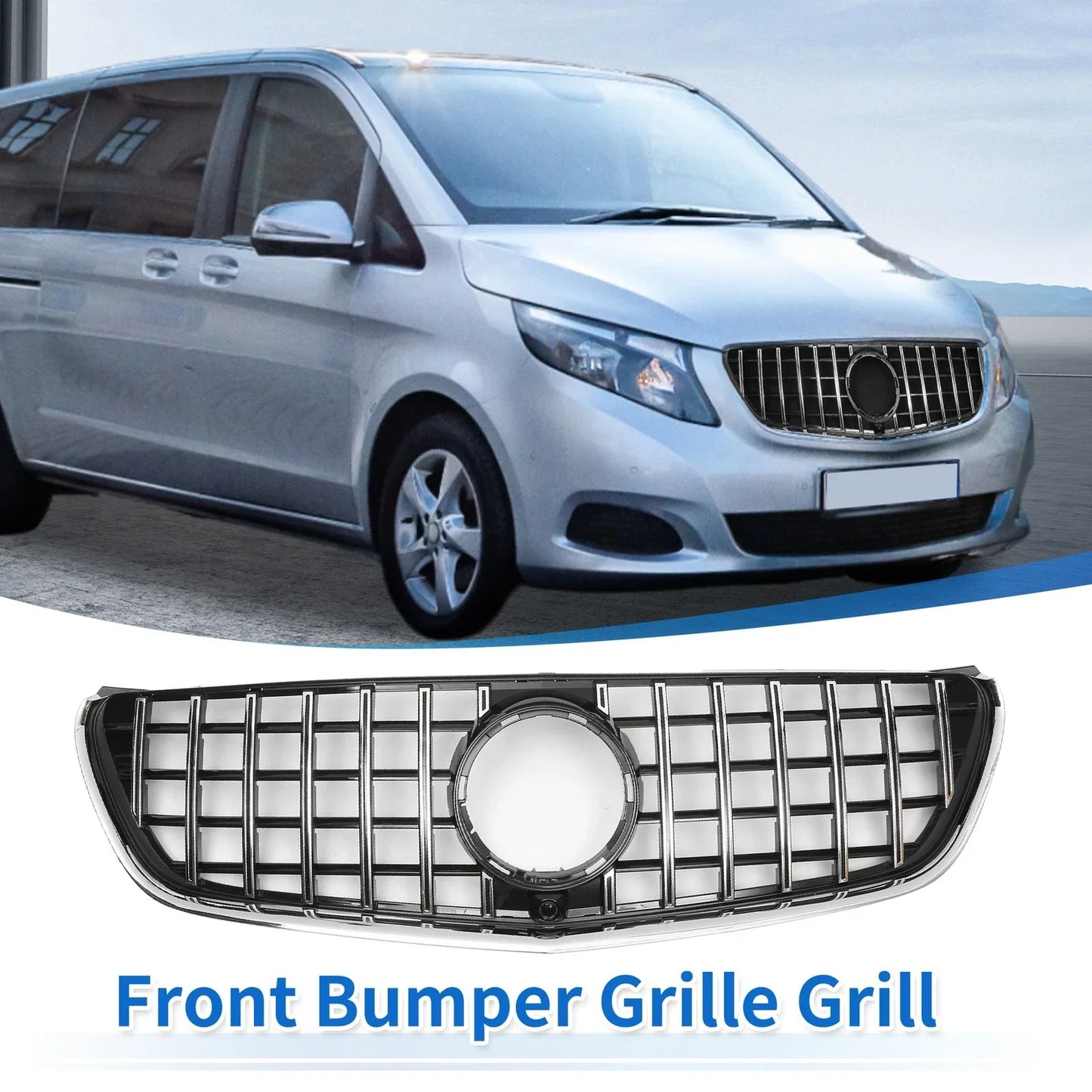 Front Upper Bumper Grille for Mercedes-Benz V-Class (2014-2023)
