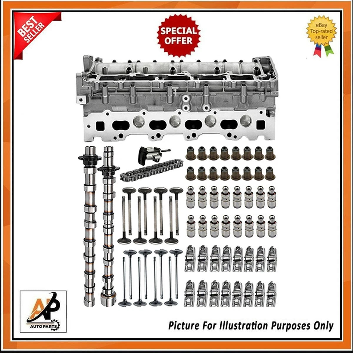 Cylinder Head Rebuild Kit for Citroen Boxer 2.0 2.2D DW10 DW12 ()