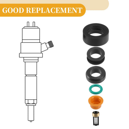 Fuel Injector Seal O Ring 4 x Sets for Honda DSM NBR Rubber Black