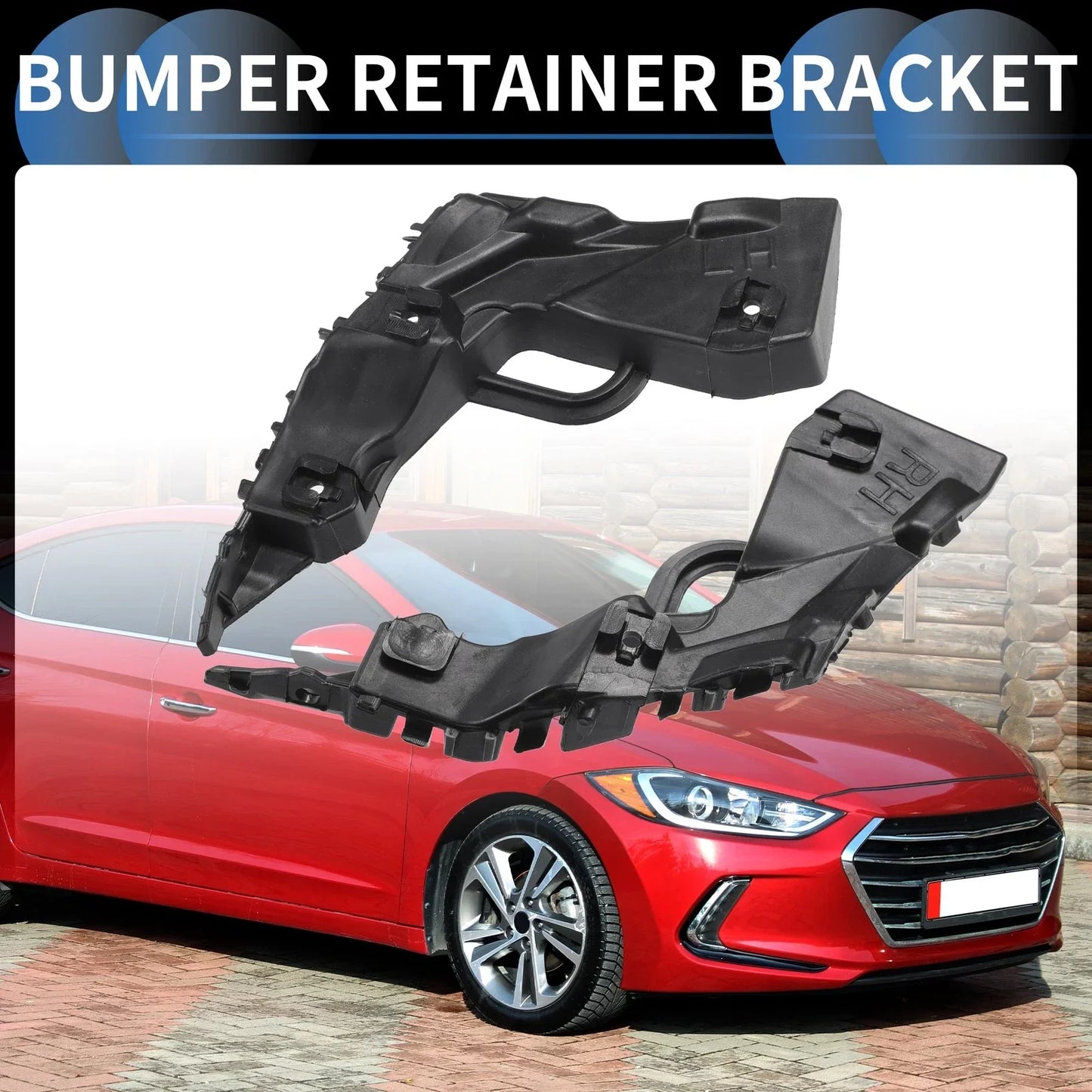 Front Bumper Retainer Bracket 2 x for Hyundai Elantra (2017-2018)