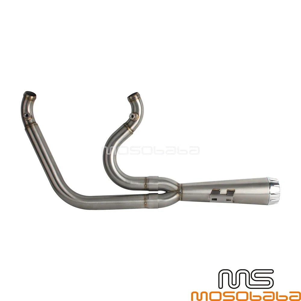 2-Into-1 Exhaust System for Harley Dyna Super Glide Custom FXDC (2006-2017)