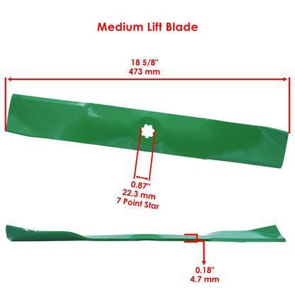 Caltric 7 Point Star Deck Blade 54 Inch Replacement for John Deere (2005–2015)