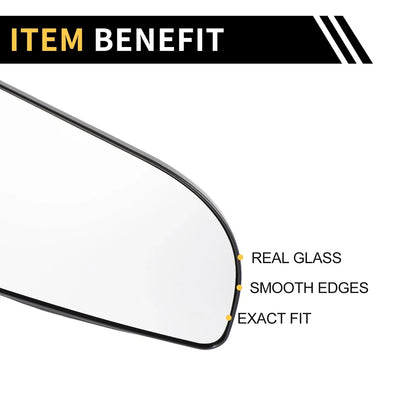 Left Mirror Glass Replacement for Dodge Ram 1500 (2010-2023)