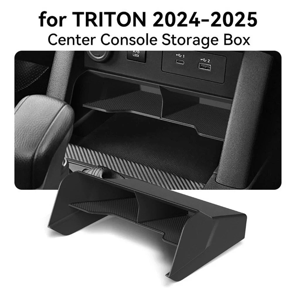 Center Armrest Storage Box Organizer Tray for Mitsubishi Triton (2024-2025)