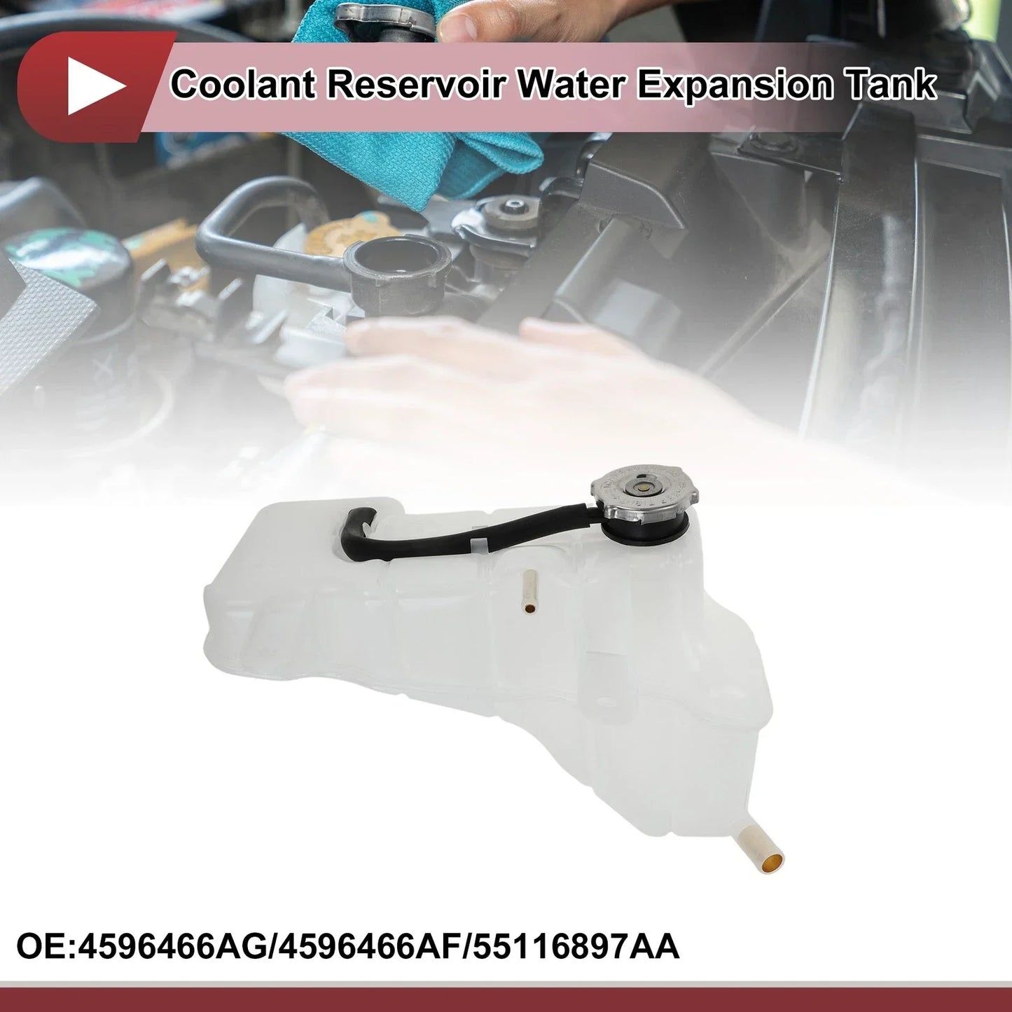 Coolant Expansion Overflow Tank with Cap for Dodge Charger