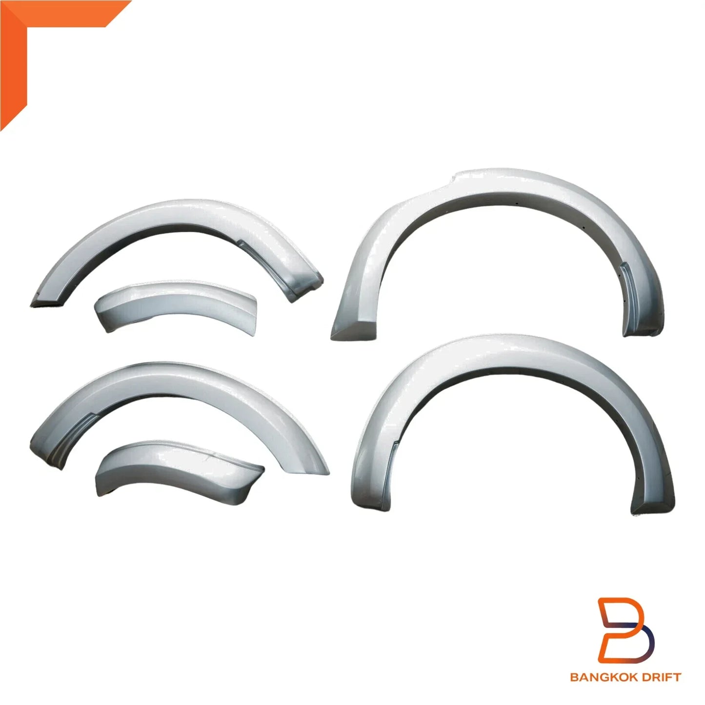 Brilliant Silver Fender Flares for Nissan Navara D23 Ute 21-24 Dual Cab