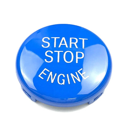 Blue Engine Start Stop Button Cover for BMW E Chassis 1 3 5 X1 X3 X5 X6