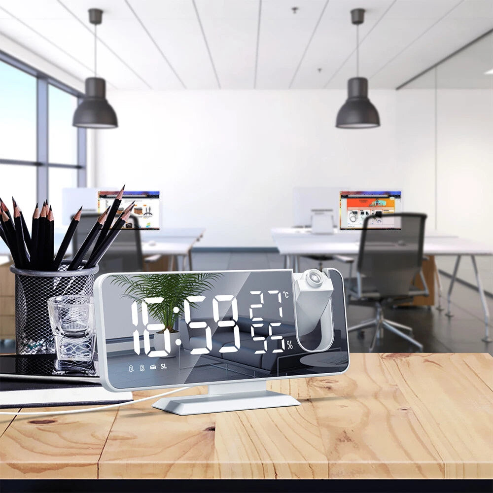 Big Screen Digital Dual Alarm Clock Radio for Ceiling Projection