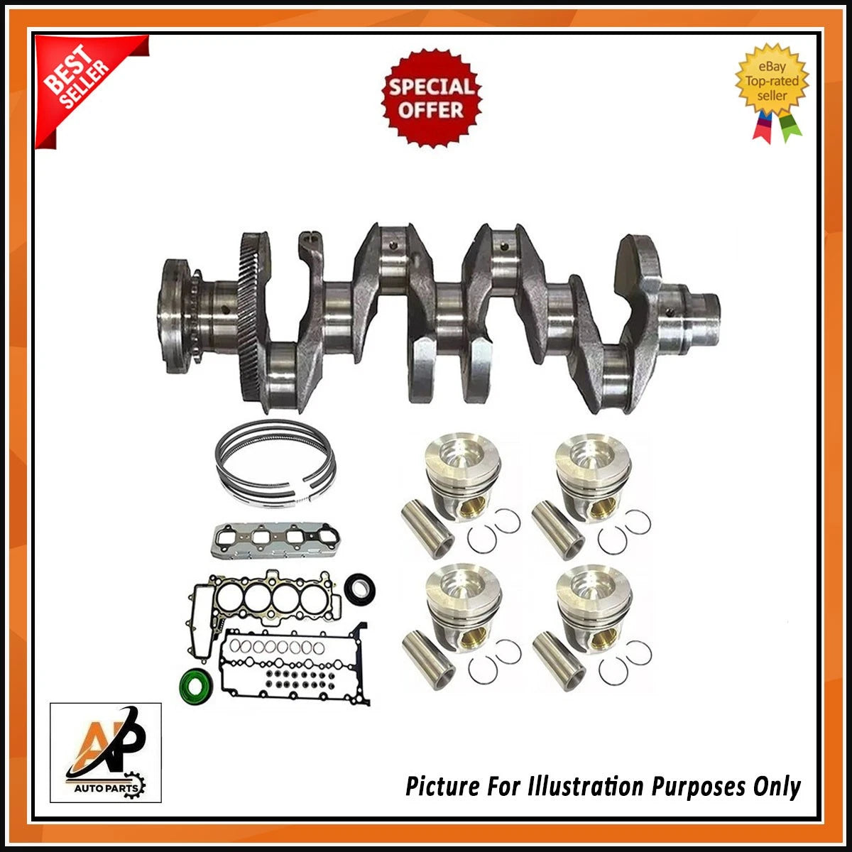Crankshaft Rebuild Kit Heavy Duty for Land Rover Jaguar 204DTD (2017–2024)