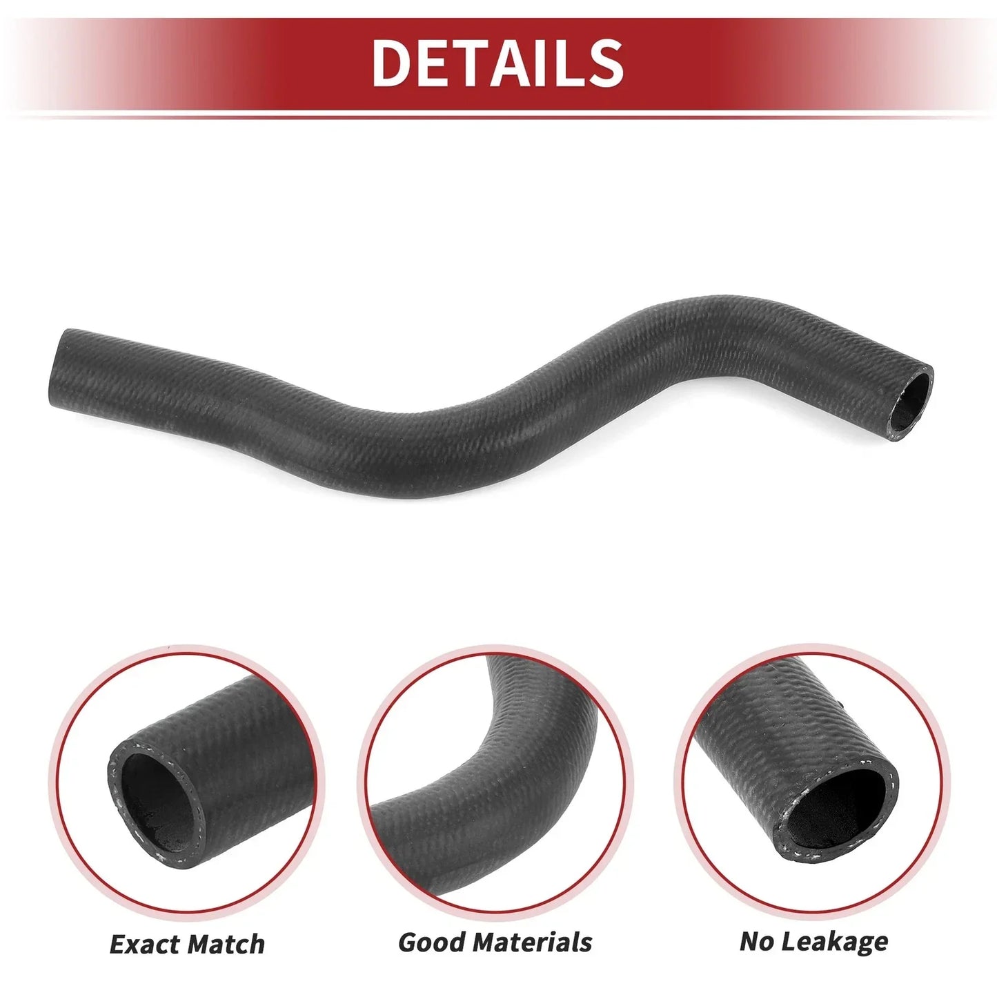 Radiator Hose for Honda Accord (2013-2017) Rubber Black 1 x Piece