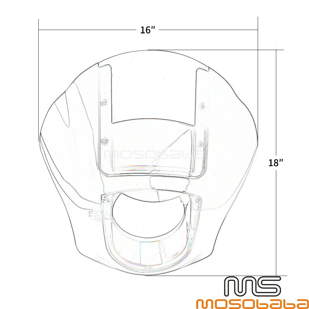 Headlight Fairing Windshield for Harley Softail FXBB Street Bob Dyna XL1200