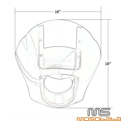 Headlight Fairing Windshield for Harley Softail FXBB Street Bob Dyna XL1200