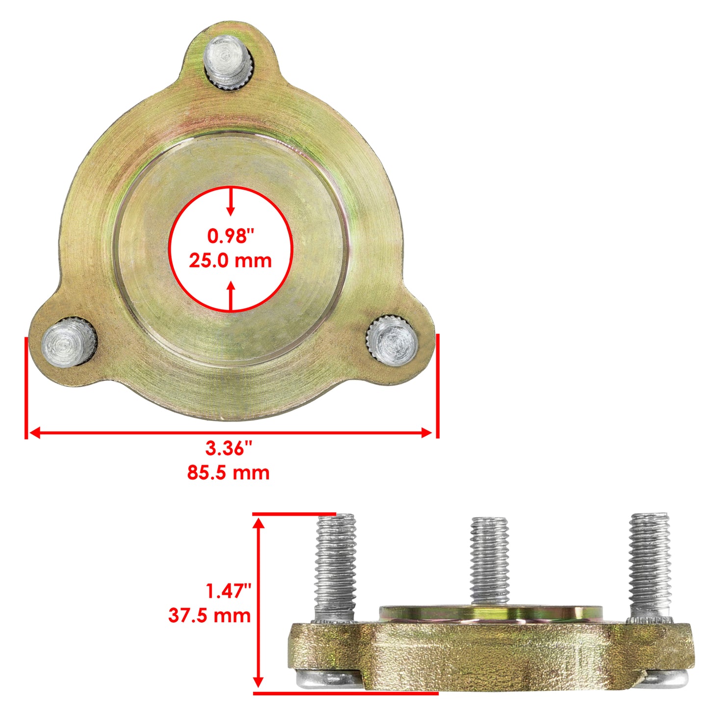 Deck Spindle Pulley Hub w Studs for Toro 3000 5000 6000 7000 (1985–1999)