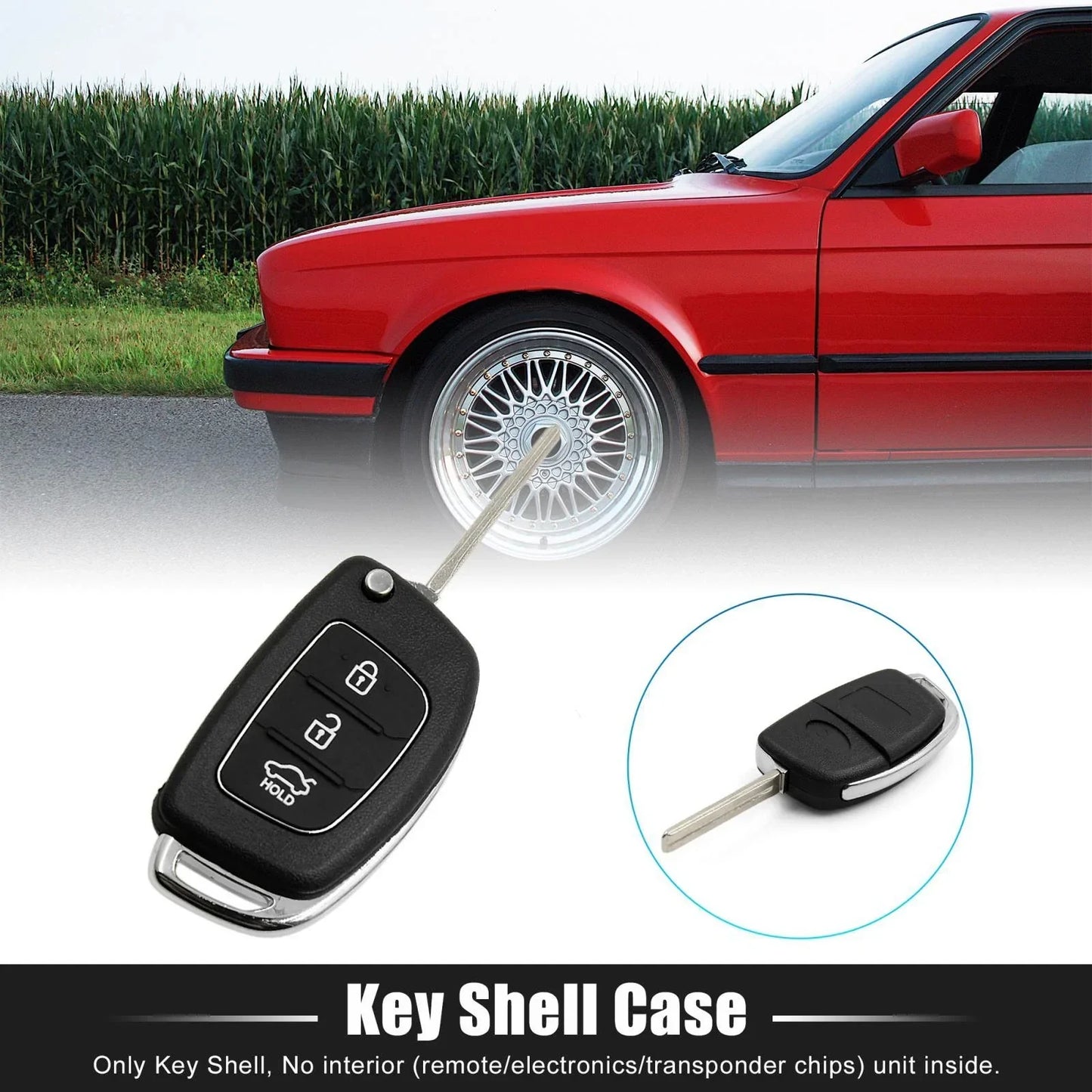 Key Fob Shell Case for Hyundai Santa Fe 2013-2015 3 Button