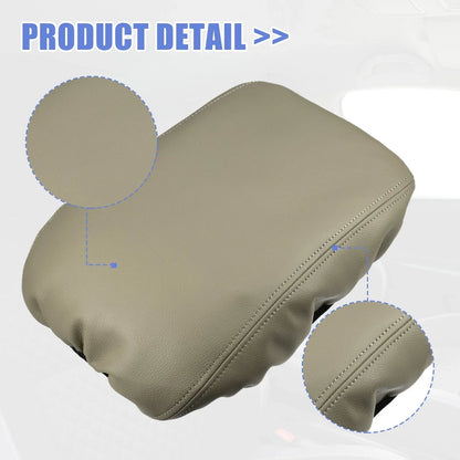 Car Center Armrest Cover for Honda Accord 2018-2022 Beige with Stitches