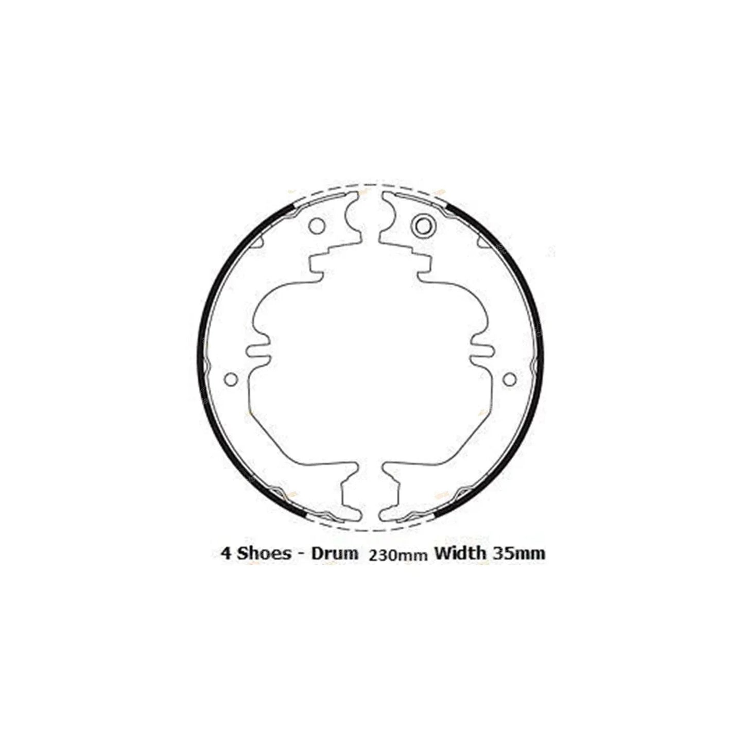 Hand Brake Shoes for Landcruiser FZJ80 HZJ80 HDJ80 (1992–1998)