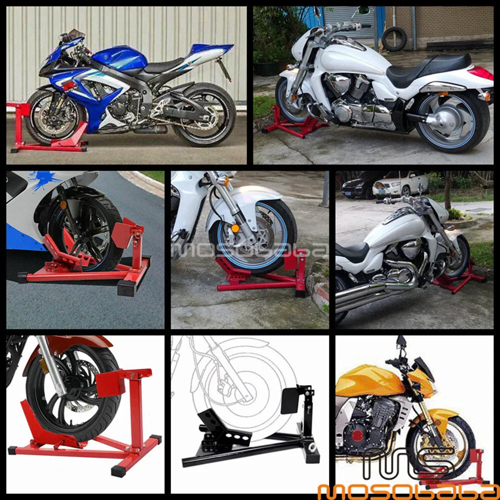 Heavy Duty Front Motorcycle Wheel Chock Stand for 15-20" Tire (15-20)