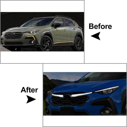 Front Grille Daytime Running Light for Subaru Crosstrek (2023-2025) White/Yellow