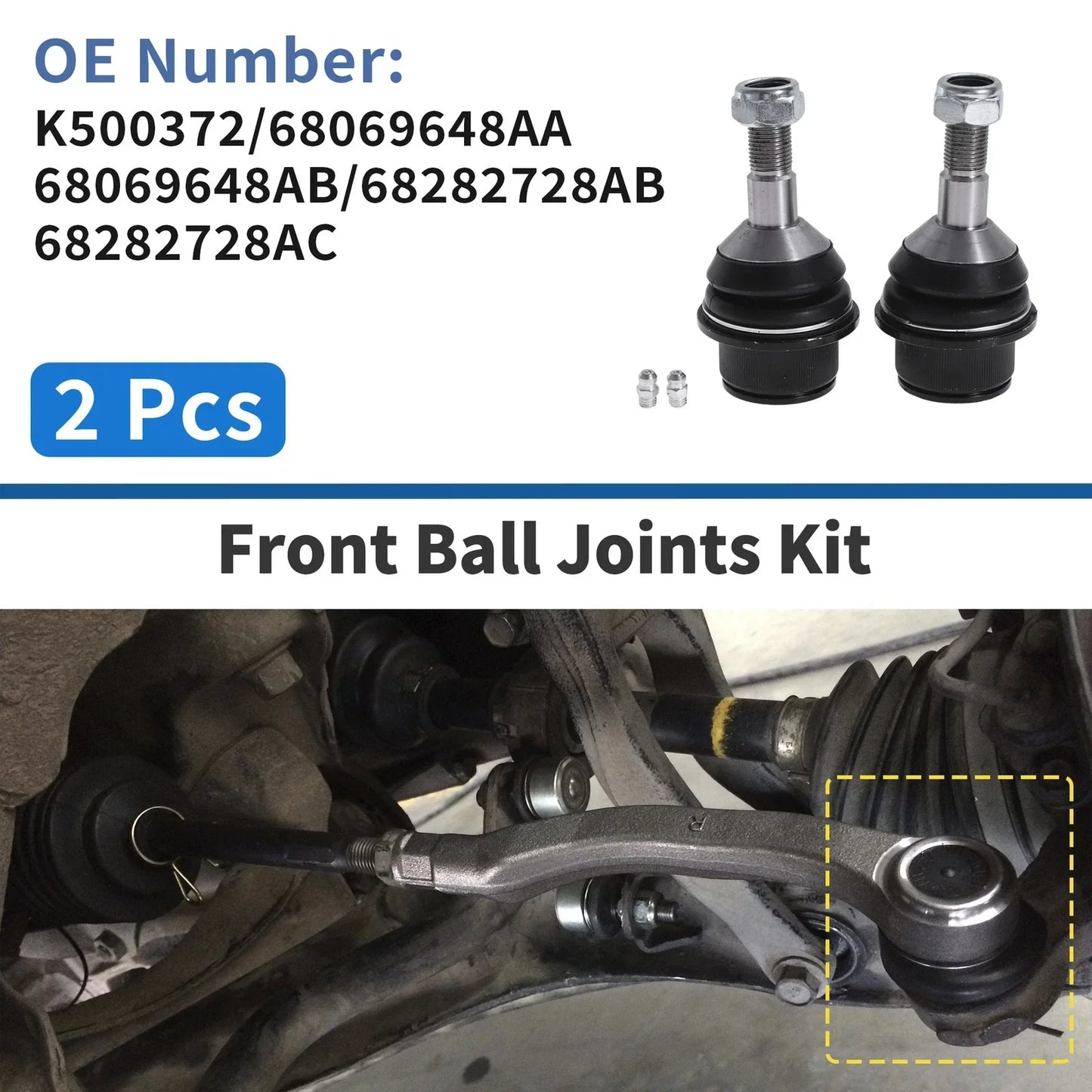 2 x Front & Rear Lower Ball Joints for Dodge Durango (2011-2023)