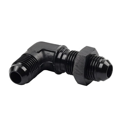8AN Male to Male 90 Degree Flare Union Bulkhead Adapter Fitting for Car
