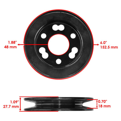 Deck Spindle Pulley 48 Inch Replacement for Toro Z Master Z400 (1990–2017)