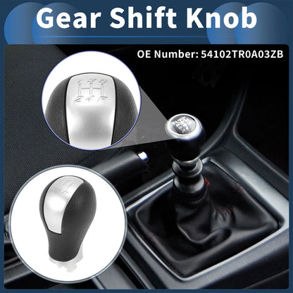 5 Speed Gear Shift Knob for Honda Civic (2012-2015) - Durable Plastic