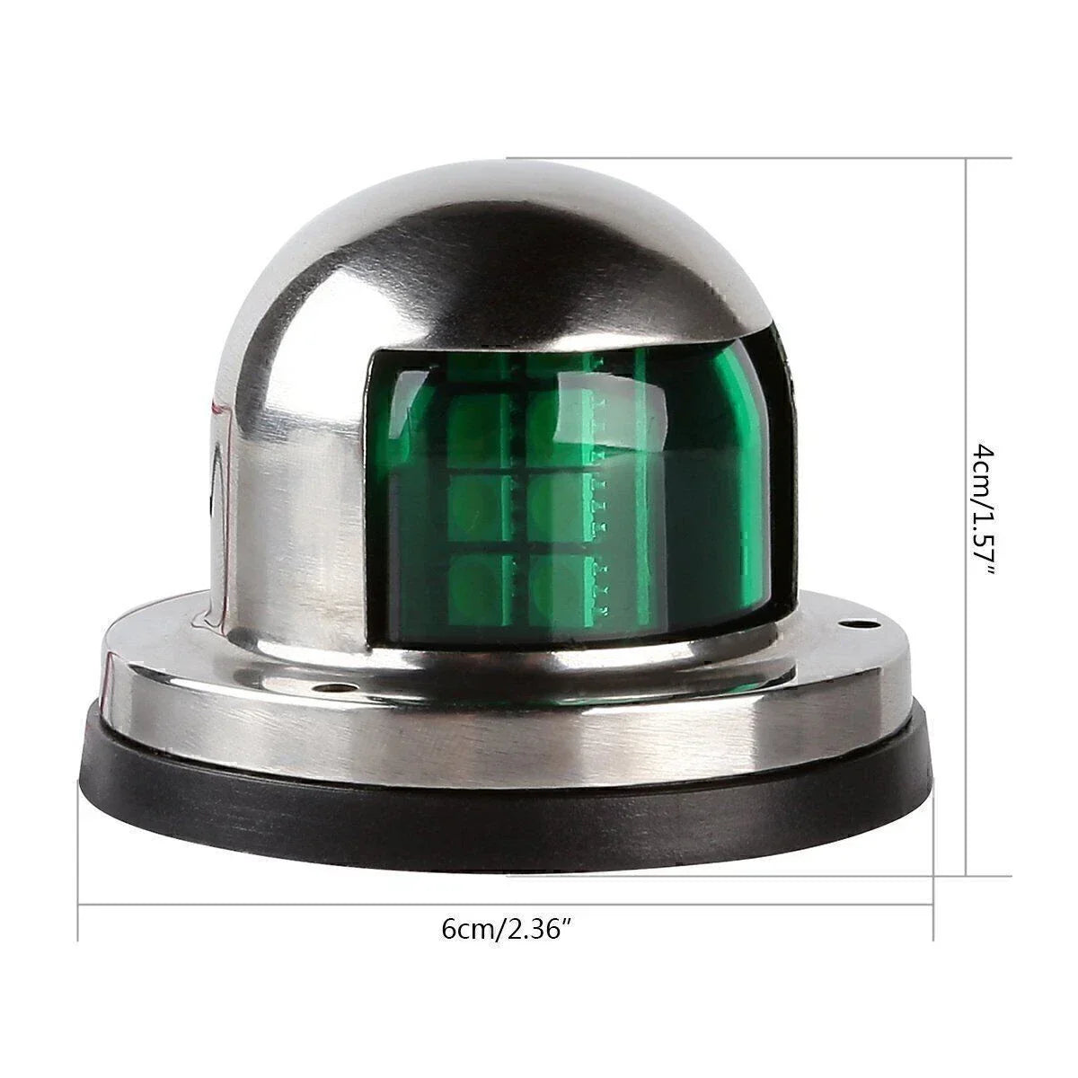 12V Green LED Navigation Bow Light for Yacht Pontoon Boat