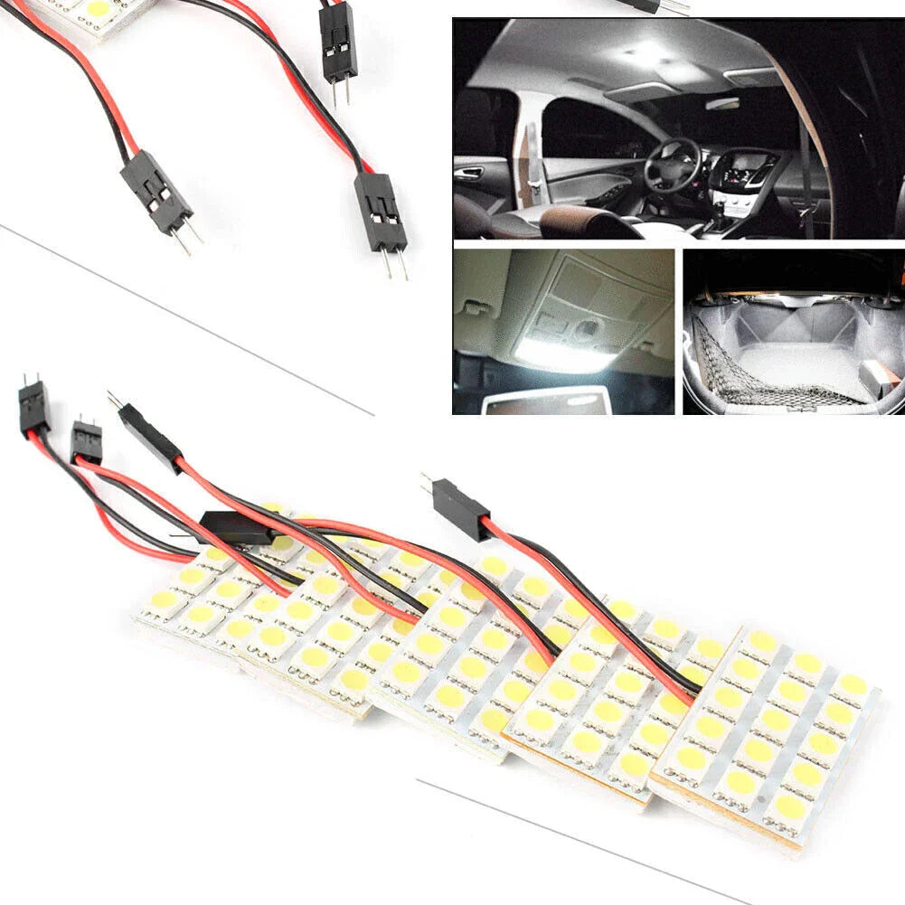 5x White LED 5050 15SMD Dome Lights for Car Interior (Universal)