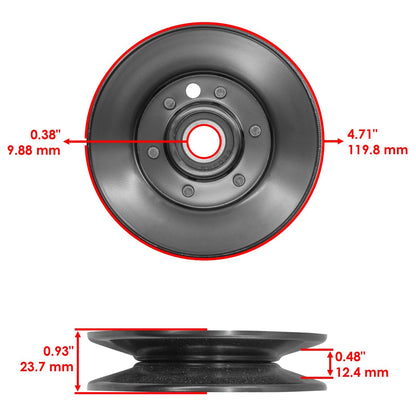 Deck Pulley Replacement Set for Exmark LAS23 LAS25 LAS28 (2007–2021)