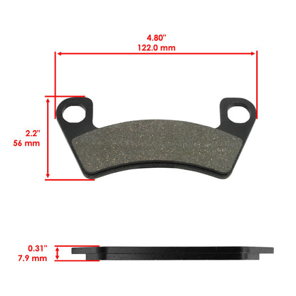 Brake Disc Rotors Front and Rear with Pads Kit for John Deere Gator (2011–2024)