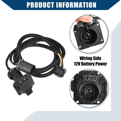 7-Pin Trailer Wiring Harness Connector for Chevy Dodge Ram