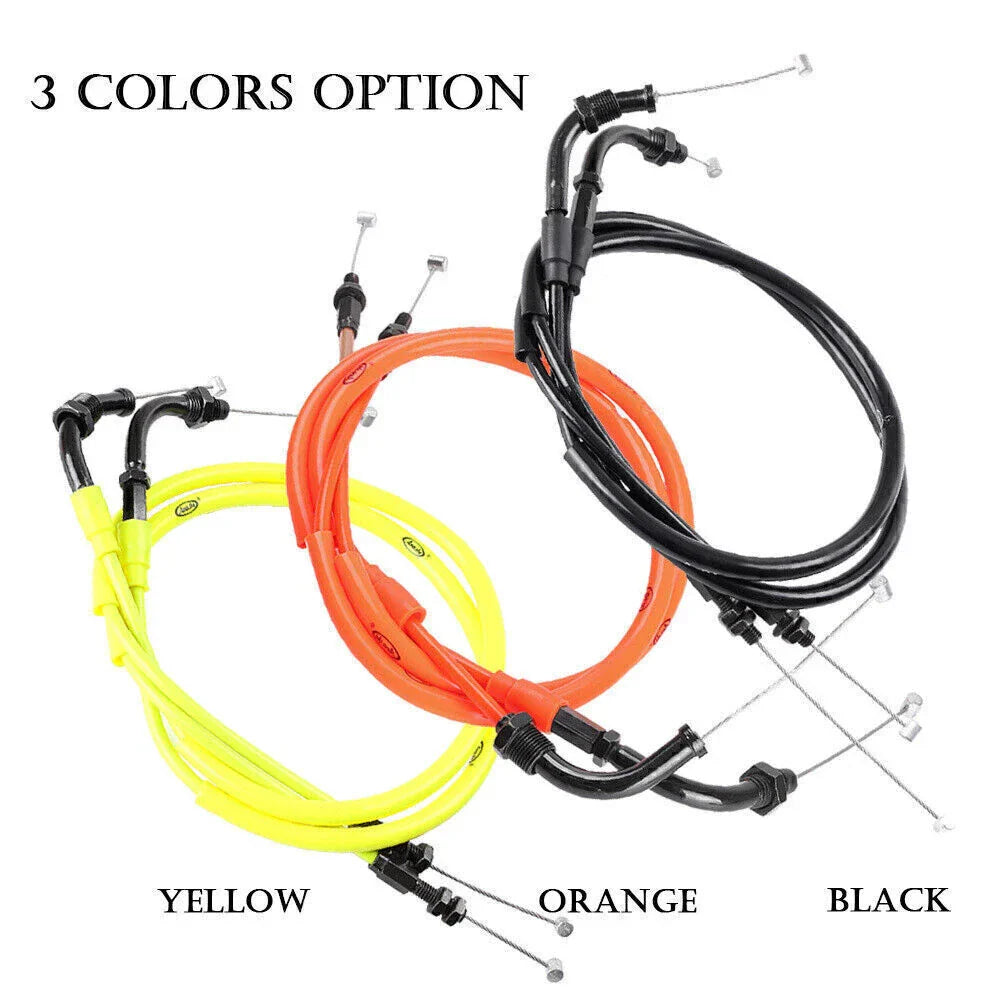 Throttle Cables for Honda CB1300 (2003-2016) Black/Orange/Yellow