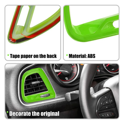 4pcs Center Console Air Vent Trim for Dodge Challenger (2015-2023)