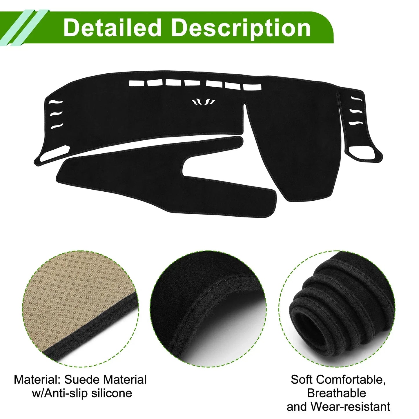 Dashboard Cover Mat for Lexus UX250H 2019-2020 Sun Protector Pad Black