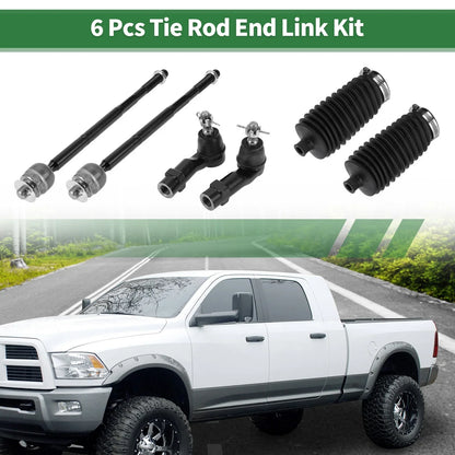 6pcs Front Suspension Kit Tie Rod Ends with Boots for Dodge Dart (2013-2016)