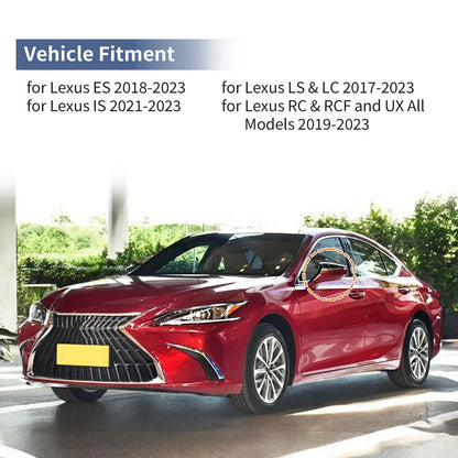 Gloss Black Left Right Mirror Cover Cap Replacement for Lexus ES (2018-2023)