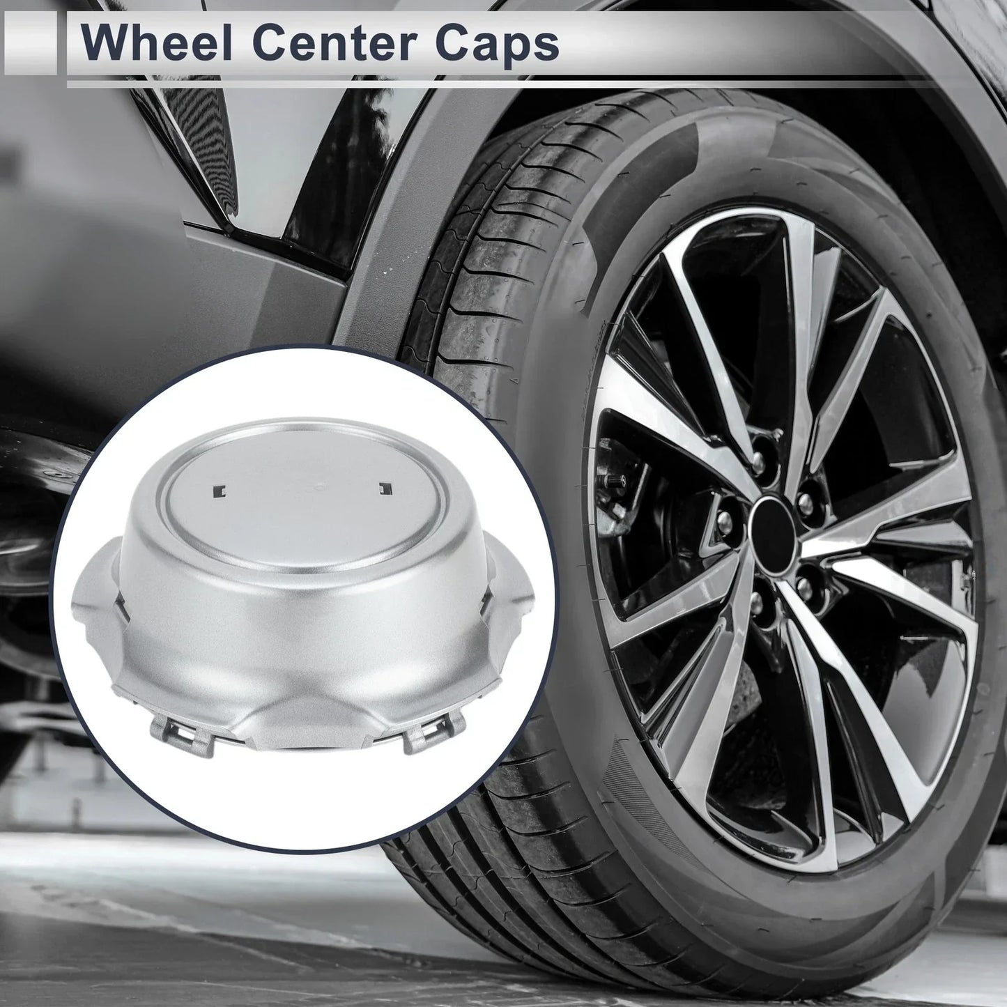 Wheel Center Caps for LEXUS LX470 (1998-2001) Silver Tone Plastic 1 x Cap