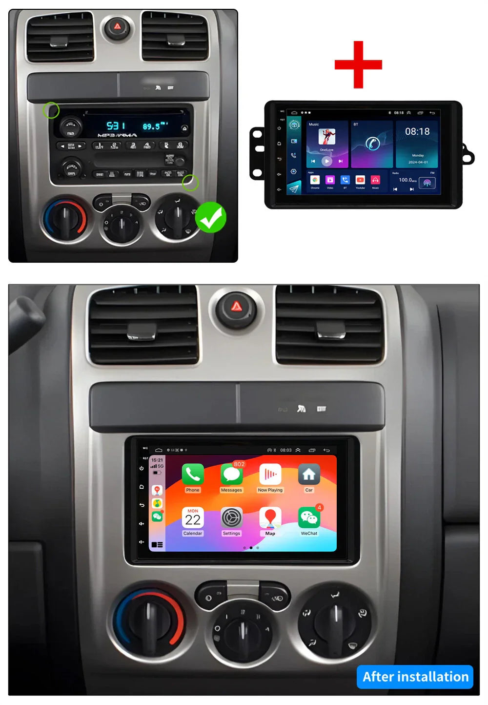 7" 1GB +16GB Car Stereo Radio Navi for GMC Chevrolet Cadillac Hummer (2003-2006)