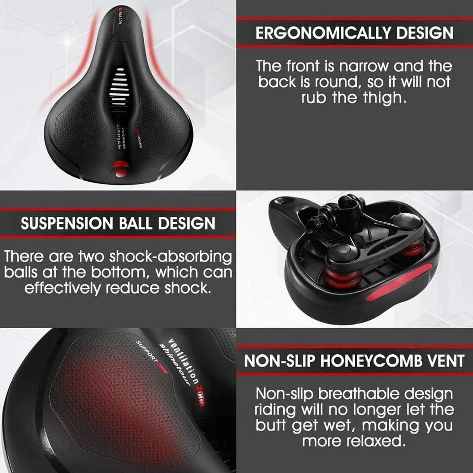 Extra Comfort Wide Bicycle Saddle Seat Cushion Cover for Bike