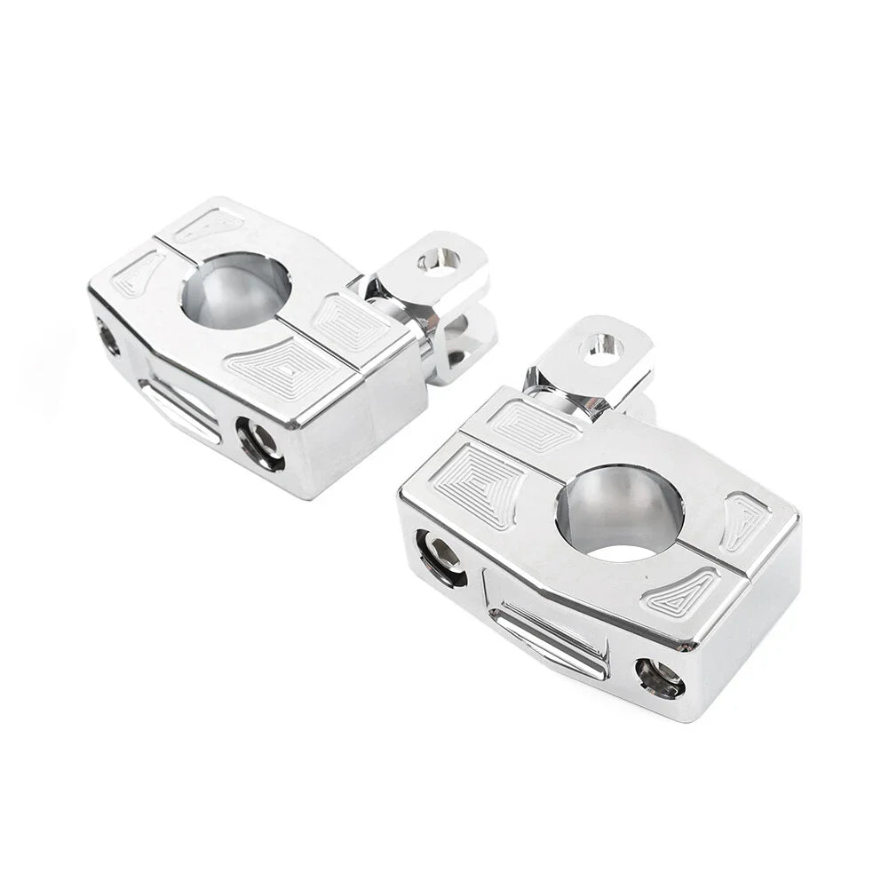 25MM Foot Peg Rest Clamp Bracket for Harley Crash Bar
