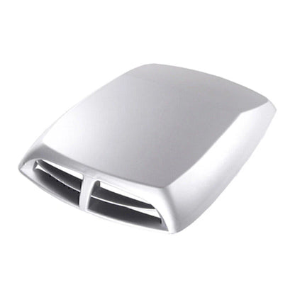 Silver Universal Car Decorative Air Flow Intake Hood Scoop Vent Cover