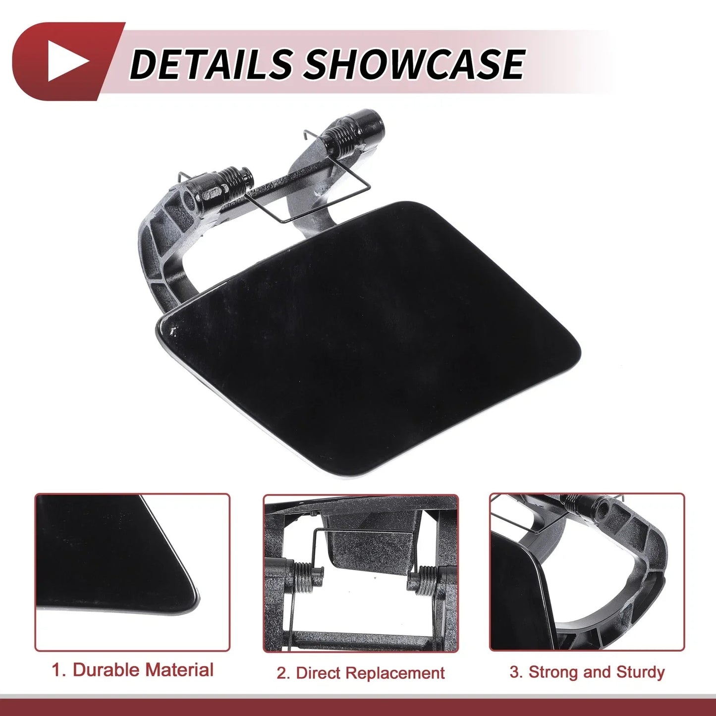 Front Right Washer Nozzle Cover for Mercedes-Benz S350 (2012-2013) Black